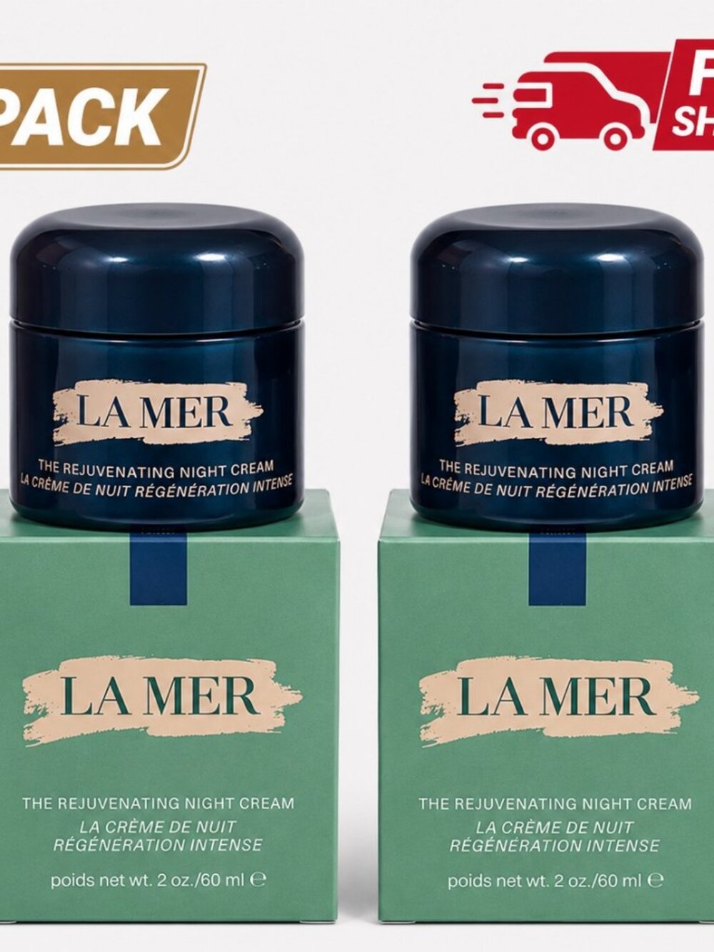 2 PACK Brand NEW | La Mer Rejuvenating Night Cream 2oz